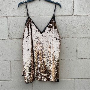H&M Gold Sequins Top